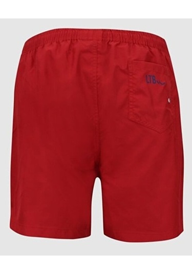 Ltb Beli Bağlama Detaylı Basıc Kırmızı Deniz Şort