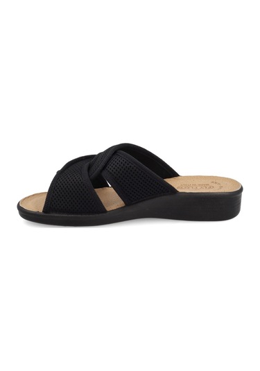 Terlik Kadın 83 G93 Fe Fly Flot Cloth Woman Slıpper Black Siyah