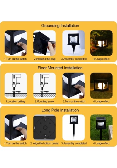 Conventions1 2led Dış Mekan Güneş Enerjili Çim Işığı, Su