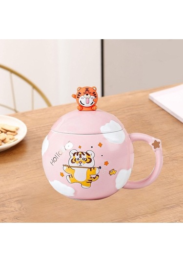 Createtech Homyl Pembe Pembe Kahve Kupa Bardaklar, Kahvaltı Suyu Süt Pembe