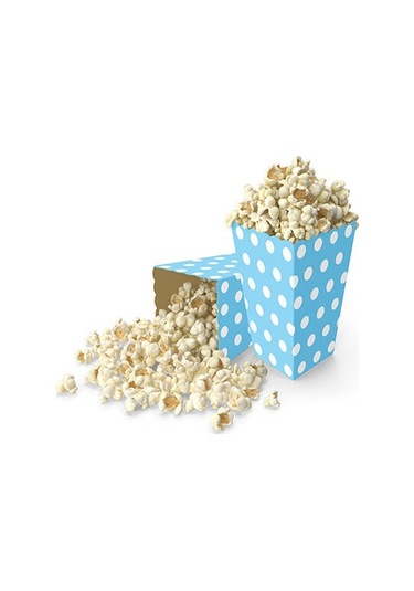 Mavi Puantiyeli 8'Li Mısır Kutusu