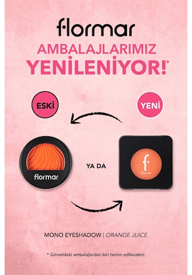Flormar Mono Yüksek Pigmentli & Mat Bitişli Kompakt Göz Farı 026 Orange Juice