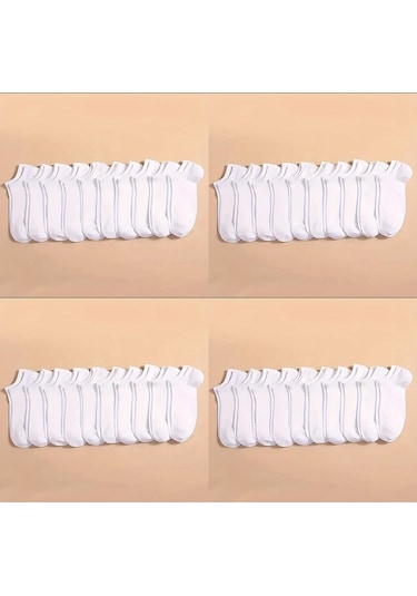 Düz Bilek Çorap Seti 40 Çift Çok Renkli