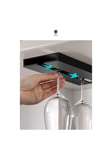 Yystore Şarap Bardağı Depolama Rafı Duvara Monte Aksesuarların Düzenlenmesi