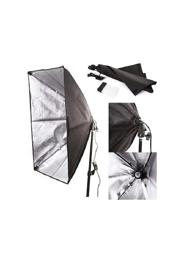 DP 50 x 70 CM Softbox 2'li Taşıma Çantalı Sürekli Işık Seti