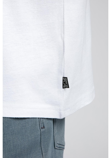 Lee Cooper Gael Erkek O Yaka T-shirt Beyaz-19816 Beyaz