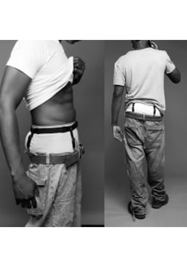 Suntek Erkek Kadın Naylon Ayarlanabilir Koşum Pantolon Askı Siyah