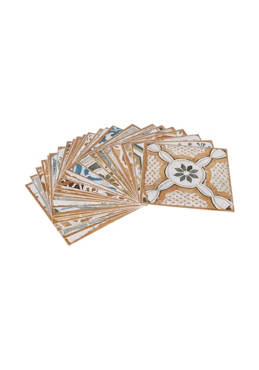 Gajeena Pvc 15x15cm 24 Adet Vintage Desenli Su Geçirmez, Yağ Geçirmez, Kolay Kurulum Ev Dekorasyonu Otostik Duvar Sticker Et149 Diğer