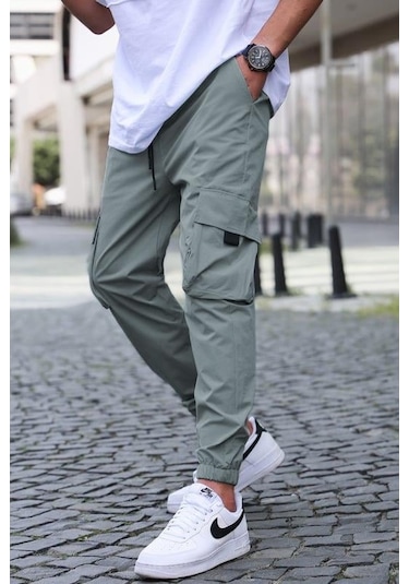 Madmext Çağla Yeşili Kargo Cep Erkek Jogger Pantolon 5461 Çağla Yeşili