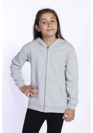 Toontoy Kız Ve Erkek Çocuk Kanguru Cepli Hırka Yeşil