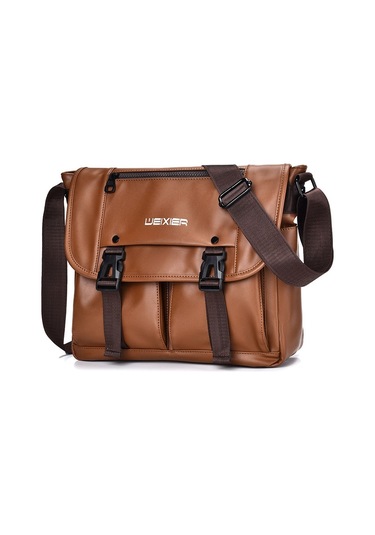 Sones Weıxıer D269 İş Gündelik Erkek Haberci Çantası Büyük Kapasiteli İş Giyim Fonksiyonel Çapraz Çantalar Kahverengi