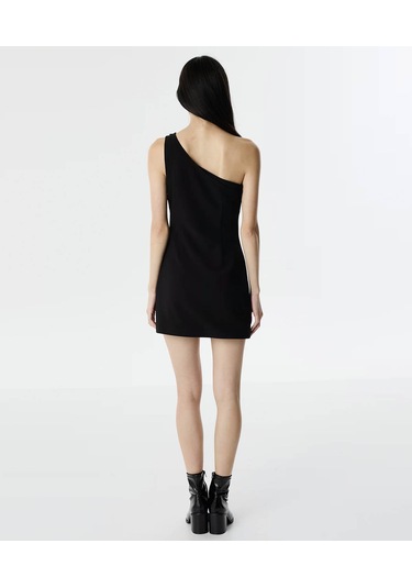 Twist Çift Parça Görünüm İşlemeli Siyah Kadın Elbise Tw6250002130 Siyah