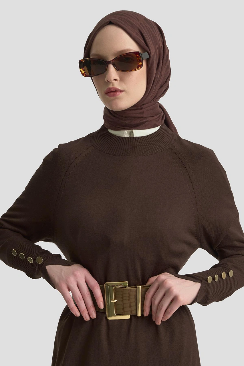 Armine Elbise 25kd7002 Acı Kahve Acı Kahverengi
