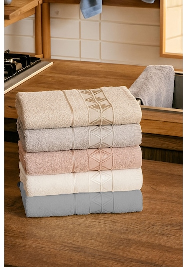 6'lı Mutfak Havlusu Seti 30x50 Cm %100 Pamuklu Kilim Çok Renkli