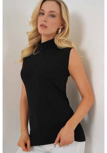 Bigdart Kadın Kolsuz Body 4348 - Siyah