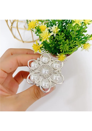 Goldenqian Lüks Elmas Inci Telefon Zil Tutucu Popüler Cep Telefonu Parmak Yüzük Katlanır Tutucu İphone Samsung Kavrama Montaj Braketi 14 14