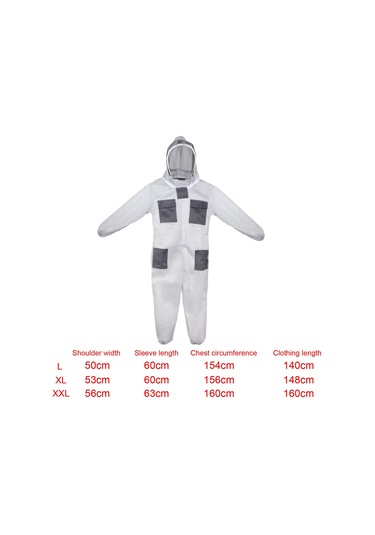 Suntek Profesyonel Arı Kıyafeti Gri Giyim Xxl-176-ila-185-cm