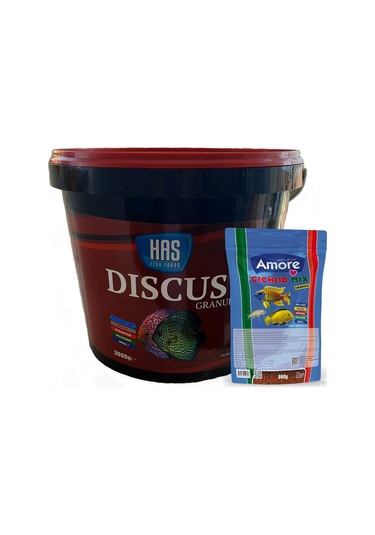 Discus 3 Kg Kova ve Cichlid Mix Granules 860gr Poşet Balık Yemi