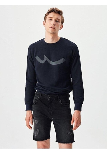 Little Big Danısay Logo Baskılı Sweatshirt Lacivert