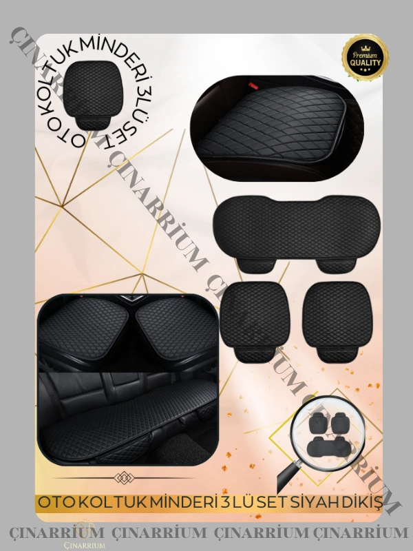 Ssangyong Korando C300 2019 Ve Sonrası Ön Ve Arka Takım Koltuk Minderi Siyah Deri Siyah Dikis