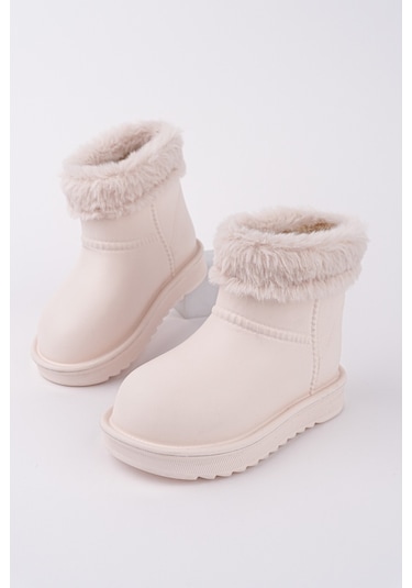 Muggo Frigus Çocuk Kürklü Yağmur Ve Kar Botu Bej
