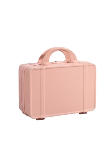 Şeker Rengi Kontrast Bavul Küçük Bavul-17 Ten Pembesi Pembe