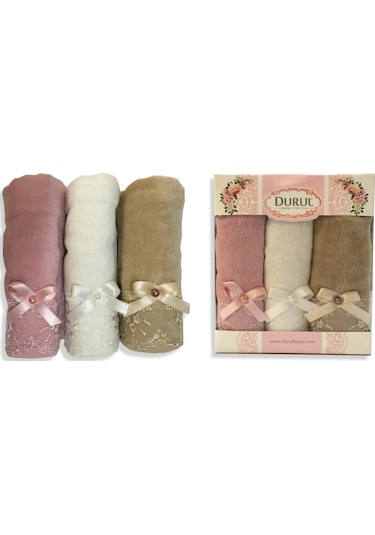 Durul Kadife Gipürlü Mutfak Havlusu 3 Lü Kutu X 2 Adet