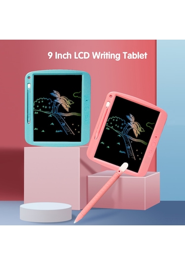 Teltree 9" Lcd Yazı Tahtası - Çocuklar Ve Yetişkinler İçin Kısmen Silinebilir, Göz Koruyucu Doodle Pad 112 Karakter Diğer