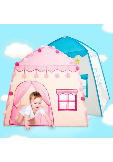 Padalink Mavi Çocuk Oyun Tavuğu - Dış Mekan/iç Mekan Kullanımı, Oxford Kumaş, 130x100x130 Cm, Prenses Ev Gibi Oyun Uzayı Mavi
