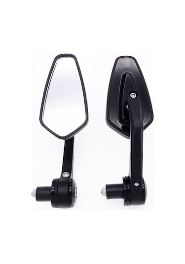 Motosiklet Kolu Tüm Alüminyum Kiraz Dikiz Aynası Siyah