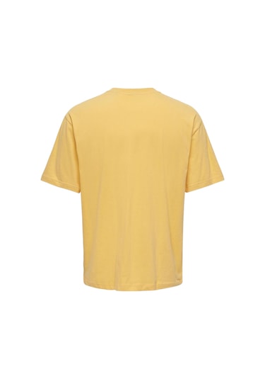 Only O Yaka Baskılı Erkek T-shirt Onsmanı Lıfe Rlx Hıdeout Ss Tee Bej