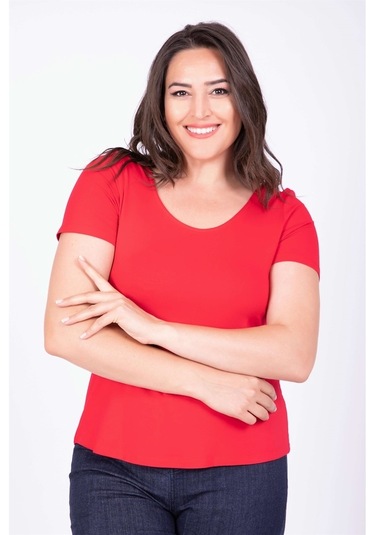 Balerin Yaka Tişört (532254326)