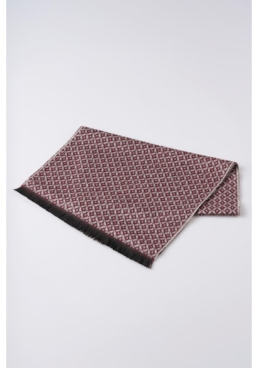 İnce Dokulu Desenli Viskon Şal Kaşkol Atkı Gri