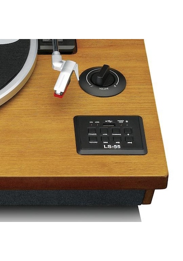 Lenco Ls-55 Ahşap Hoparlörlü Bluetoothlu Pikap Usbli Mp3E Kayıt Ö