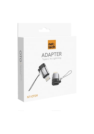 Nettech Nt-ot09 Type-c To Lighting Dönüştürücü Siyah Siyah