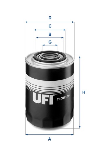 Ufi Yağ Filtresi Fıat, Iveco, Lancıa, Dıv. 23.303.00