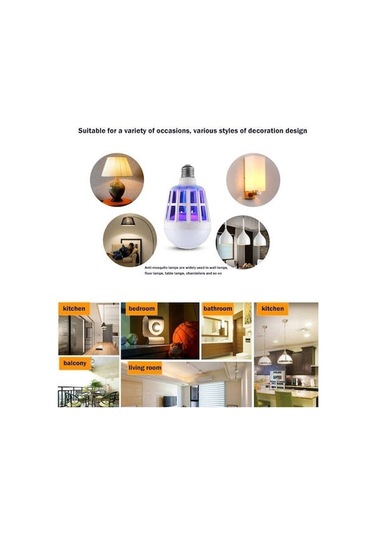 Folinda Led E27 15w Işık + 365nm Mor Işık, Sinirli Canavarları Öldüren Uv Işık, 175-265v Ac, 45 Eğim Tasarımı, 3 Modlu, Halka Ve Evcil Hayvanlar İçin Harmsiz 5177