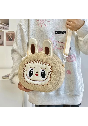 Labubu Crossbody Çanta Anime Kawaii Omuzdan Askili Çanta Karikatür Kadın A A Çok Renkli