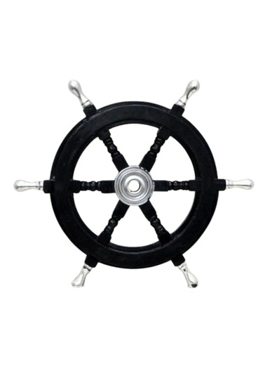 Denizcilik Grubu-marine Pirinç Aksesuar-ahşap Dümen-61x61x5 Cm-j