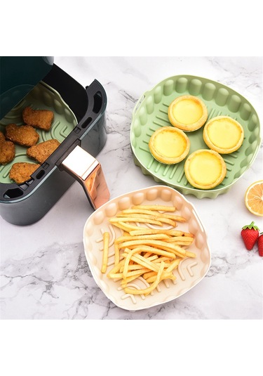 Xurunkeji Adet Air Fryer Silikon Fırın Tepsisi Yeniden Kullanılabilir Kare Air Fryer Tava Silikon Kalıp Mikrodalga Pedleri Pişirme Matı Tencere Tepsisi, E Yeşil Xurunkeji Adet Air Fryer Silikon Fırın Tepsisi Yeniden Kullanılabilir Kare Air Fryer Tava Silikon Kalıp Mikrodalga Pedleri Pişirme Matı Tencere Tepsisi, E Yeşil