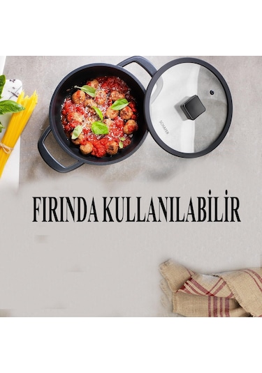 Schafer Hektor Döküm Mini Tencere 18 Cm Siyah