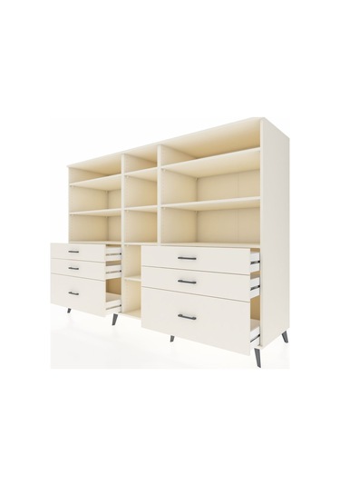 Kronos Dolap 10 Raflı 6 Çekmeceli 220x59x163 Aytaşı-aytaşı Aytaşı-aytaşı