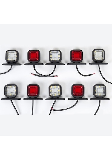 Ahmet Otomotiv 10 Adet Çeray Mini Kare Takoz Led Lamba 12v-24v