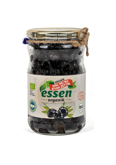 Essen Organik Yağlı Sele Siyah Zeytin 350 G