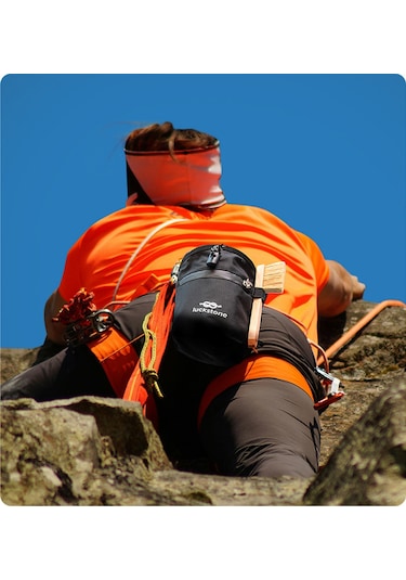 Luckstone-bouldering Halter Için Fırçalı Magnezyum Tozu Saklama-kırmızı Kızıl