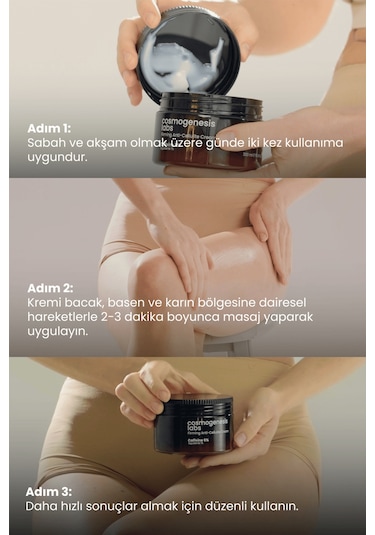 Cosmogenesis Labs %5 Kafein İçeren Selülit Kremi 300 ml - Sıkılaştırıcı Bölgesel İncelme Sağlayan Çatlak Karşıtı Vegan