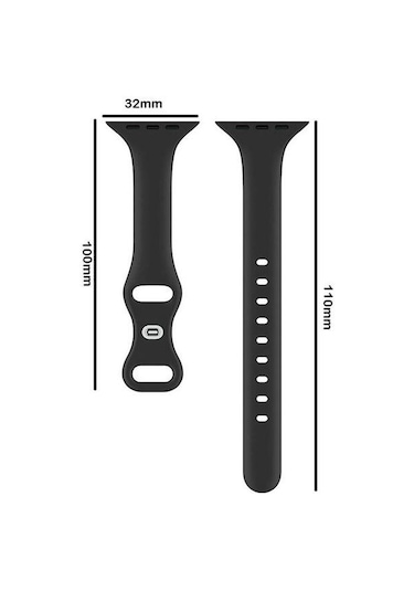 Apple Uyumlu iPhone Watch Ultra 2 9 10 Silikon Kordon Kayış S m Beden 38 40 41mm