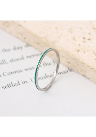 Soulader Şık Ve Dayanıklı Titanyum Çelik Moda Yüzük Erkek Ve Kadın İçin Yeşil