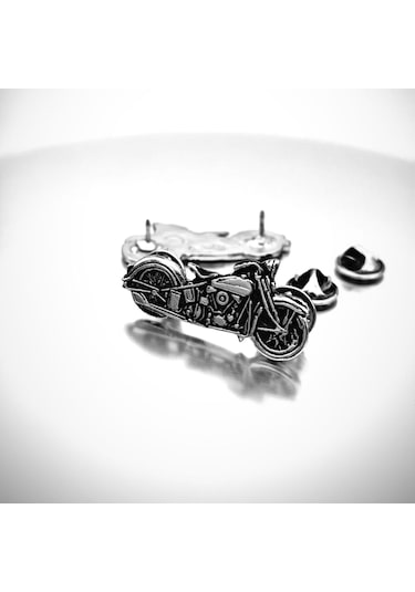 Chopper Motorcu Rozet Gümüş