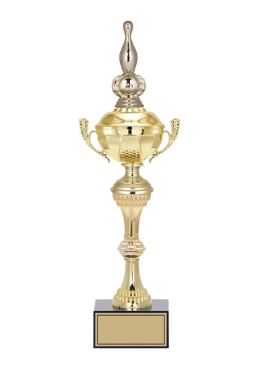 Odak Kupa - Figürlü Kupalar - Bowling / Labut Figürlü Kupalar Fg-062 C - 42 Cm Altın - Beyaz